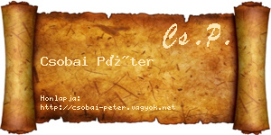Csobai Péter névjegykártya