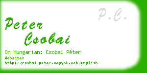 peter csobai business card